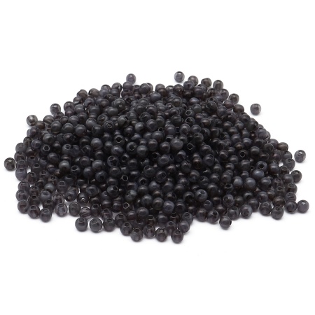 2004 Бусины пластиковые, полупроз., цветные, круглые, 4мм, 20гр, 600(+/-20)шт/упак, Astra&Craft (AD052 серый)