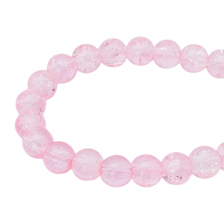 1301138 Бусины стеклянные 'Кракле' 8мм, упак/46шт., Astra&Craft (SY 47 розовый)