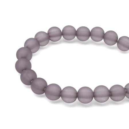 2008 Бусины пластиковые, полупроз., матовые цвет., круглые, 8мм, 20гр,70(+/-5)шт/упак, Astra&Craft (030 серый)