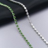 ЦС009СЦ2 Стразовые цепочки (серебро), цвет: зеленый, размер 2 мм, 30 см/упак.