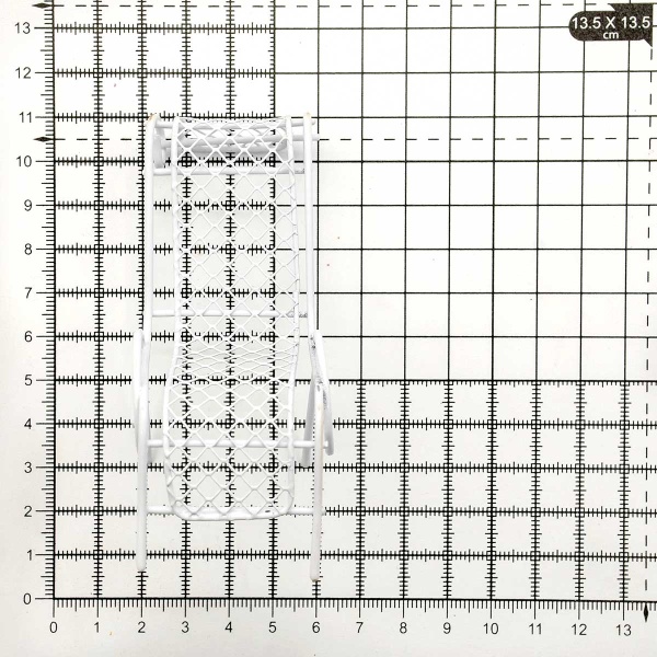 AF011 Шезлонг витой металлический, 7*4*4см (белый)