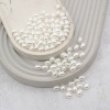 3011 Бусины пластиковые, 'жемчуг', белые, бочонок, 9*7мм, 100(+/-10)шт/упак, Astra&Craft (белый)