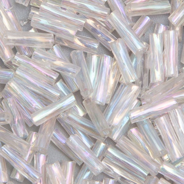 Стеклярус крученый Astra&Craft 5мм, 15г (М-161Т белый/прозр.(крученый))