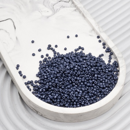 Бисер, (стекло), 11/0, упак./20 гр., Astra&Craft (M921 синий/непрозрачный, матовый)