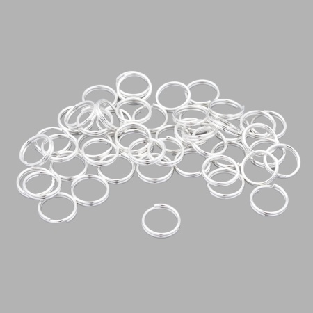 4AR255/256 Кольцо соединительное двойное, 8мм, 50шт/упак, Astra&Craft (Серебро)