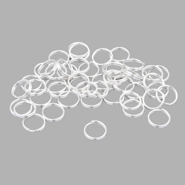 4AR255/256 Кольцо соединительное двойное, 8мм, 50шт/упак, Astra&Craft (Серебро)