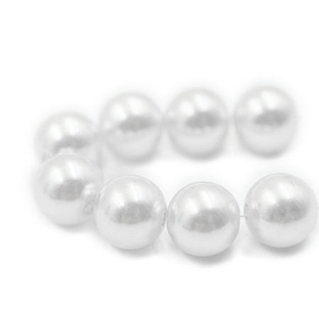 Бусины пластиковые, 'жемчуг', цветные, круглые, 12мм, 25гр, Astra&Craft (001 NL белый)