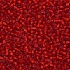 Бисер, (стекло), 11/0, упак./20 гр., Astra&Craft (25 красный/прозр.серебрист.центр(круг.отв.))