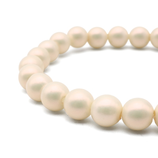 (7734295) Бусины жемчужные с покрытием АВ, пластик, 8мм, 500гр. (15 белый)