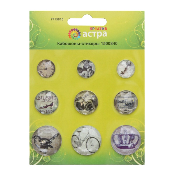 1500840 Кабошоны-стикеры, упак./9 шт., Astra&Craft