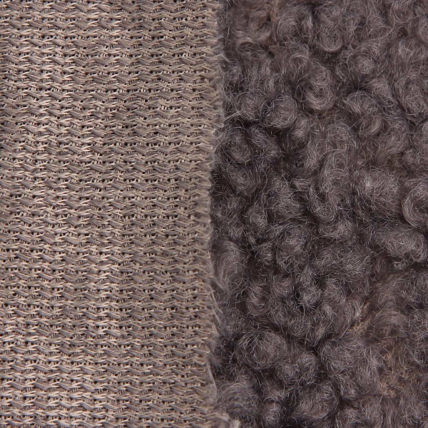 Мех искусственный кудрявый трикотаж 50х50 см (9 серый)