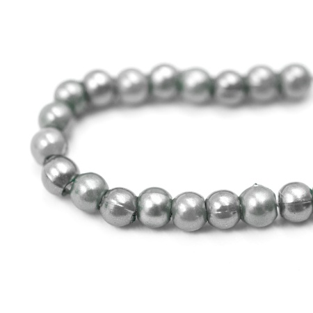 Бусины пластиковые, 'жемчуг', цветные, круглые, 3мм, 20гр, Astra&Craft (031 NL серый)