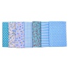 PAT07-03 Набор тканей 'Голубой микс' (100% хлопок), 50*50см, 7 шт/упак, Astra&Craft