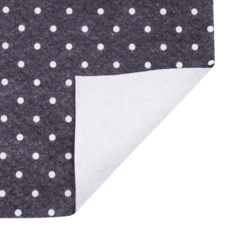 Фетр листовой мягкий с рисунком 'Горох', 1.0мм, 20х27см, 10шт/упак, Astra&Craft (AF870/YF659 черный)