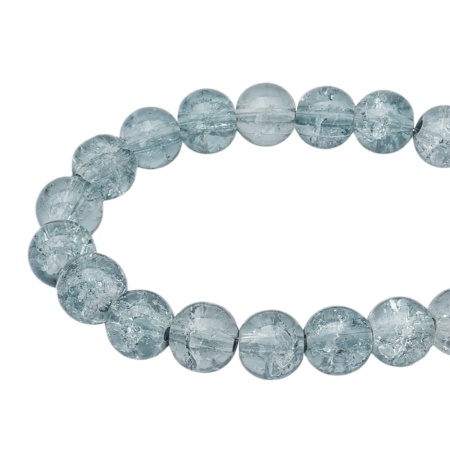 1301138 Бусины стеклянные 'Кракле' 8мм, упак/46шт., Astra&Craft (SY 52 серый)