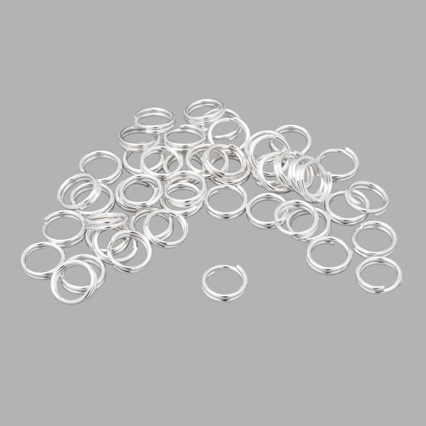 4AR253/254 Кольцо соединительное двойное, 6мм, 50шт/упак, Astra&Craft (Серебро)
