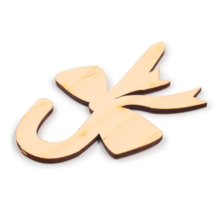 L-11 Деревянная заготовка подвеска 'Бантик', 10*7 см, Astra&Craft