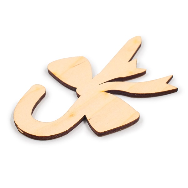 L-11 Деревянная заготовка подвеска 'Бантик', 10*7 см, Astra&Craft