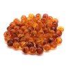 5716 Бусины пластиковые, 'янтарь', с продольными бороздками круглые, 8мм, 20гр, Astra&Craft