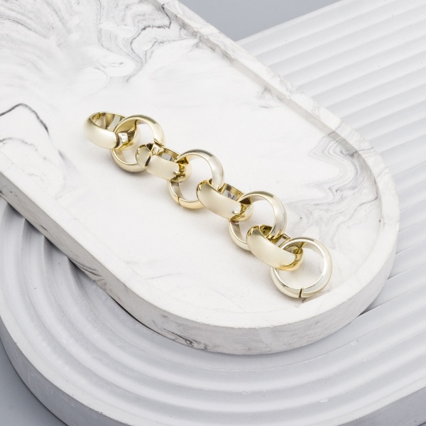 7039 Цепь, 10см, размер звена 18х18мм (золото)