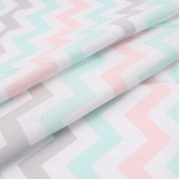 Перкаль набивной арт 140 рис 13166 вид 1 'Зигзаг', розовый, 50*50 см, Astra&Craft