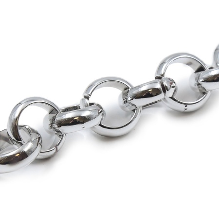7039 Цепь, 10см, размер звена 18х18мм (серебро)