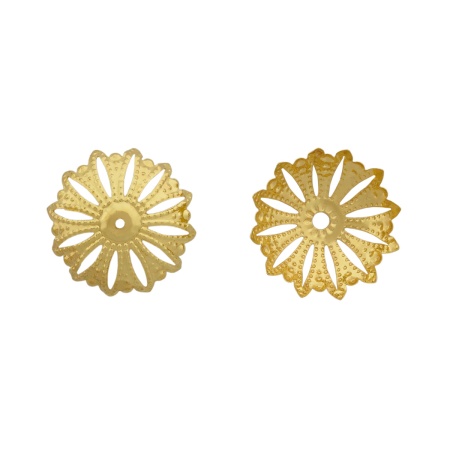 Шапочка для бусин 4AR208, 22мм 20шт/упак, Astra&Craft (Золото)