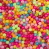 (7736710) 2008 Бусины пластиковые, светящиеся в темноте, микс цвета, круглые, 8мм, 500гр.