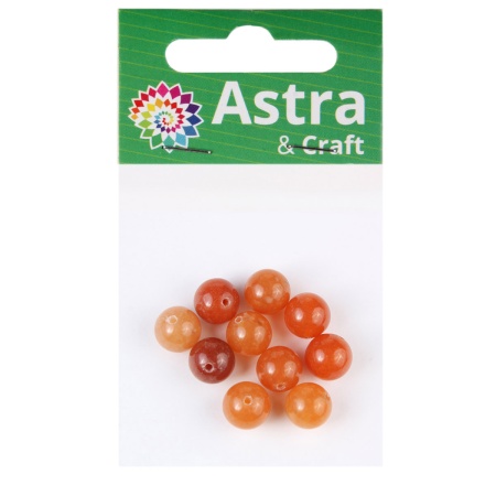 4AR2052 Бусины Красный авантюрин, 10 мм, 10 шт/упак, Astra&Craft
