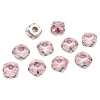 РЦ010НН8 Хрустальные стразы в цапах круглой формы, розовый 8 мм, 10 шт. Astra&Craft