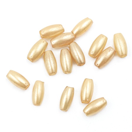 4AR293/294 Бусины пластиковые, 'жемчуг', цветные, рис, 3*6мм, 15гр, Astra&Craft (J512 персиковый)