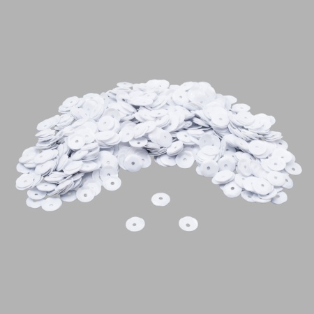 Пайетки граненые, 6 мм, упак./10 гр., Astra&Craft (L010 белый матовый)