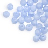 2008 Бусины пластиковые, полупроз., цветные, круглые, 8мм, 20гр, 70(+/-5)шт/упак, Astra&Craft (002-О темно-голубой)