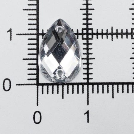 Стразы пришивные, акриловые, 8*13мм, 12шт/упак (капля) Astra&Craft (N38 прозрачный)