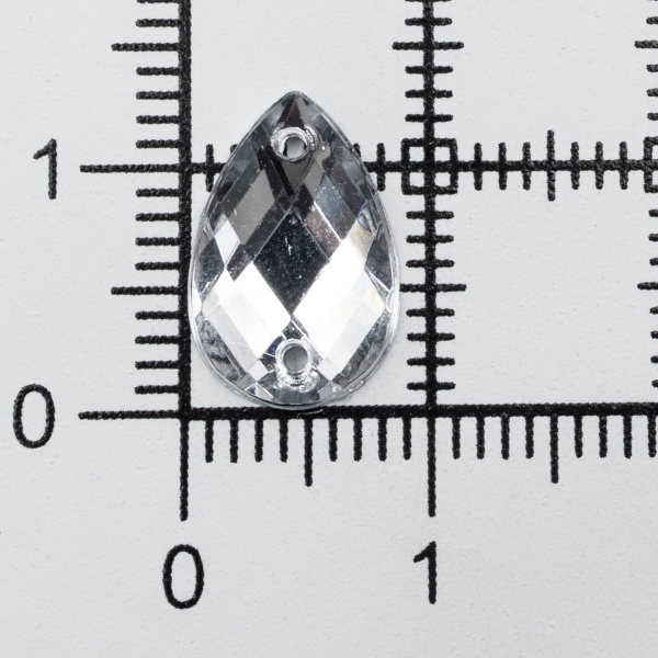 Стразы пришивные, акриловые, 8*13мм, 12шт/упак (капля) Astra&Craft (N38 прозрачный)