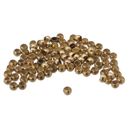 Зажимные бусины 3мм, 100шт/уп, Astra&Craft (латунь)