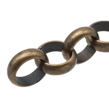 7038 Цепь, 10см, размер звена 24х24мм (латунь)