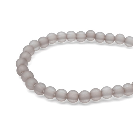 2006 Бусины пластиковые, полупроз., матовые цвет., круглые, 6мм, 20гр,170(+/-10)шт/упак, Astra&Craft (030 серый)