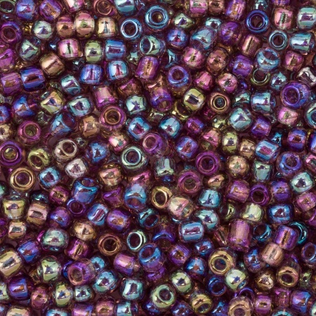 Бисер, (стекло), 11/0, упак./20 гр., Astra&Craft (176 грязно-сиреневый/прозр.радужный)