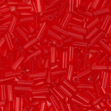 Стеклярус, (стекло), 5 мм, упак./20 гр., Astra&Craft (5 красный прозрачный)