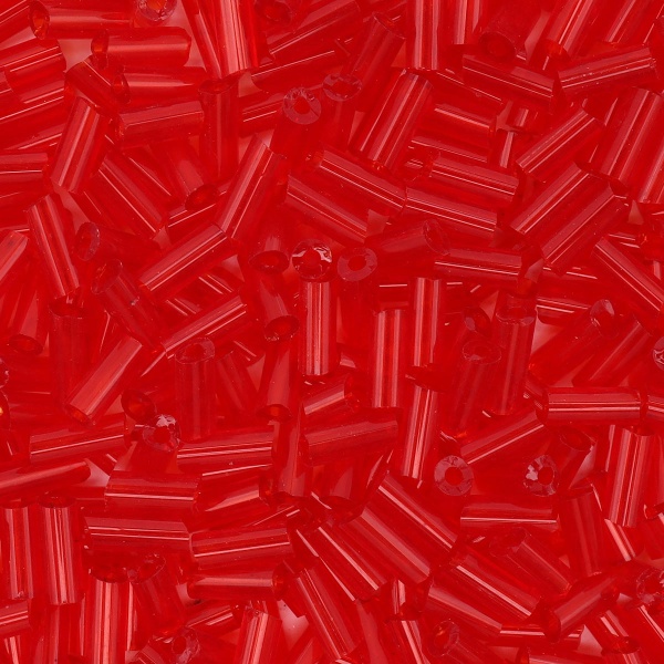Стеклярус, (стекло), 5 мм, упак./20 гр., Astra&Craft (5 красный прозрачный)