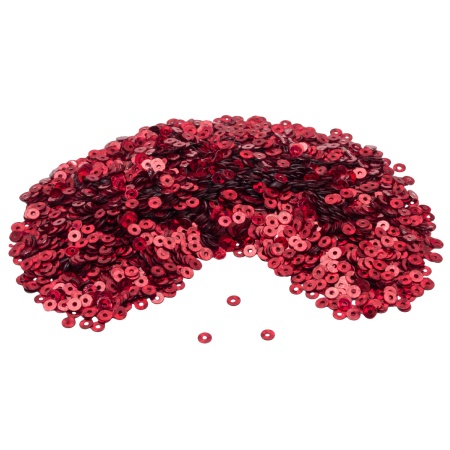 Пайетки плоские, 3 мм, упак./10 гр., Astra&Craft (50103 красный голограмма)