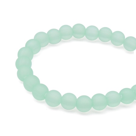 2006 Бусины пластиковые, полупроз., матовые цвет., круглые, 6мм, 20гр,170(+/-10)шт/упак, Astra&Craft (010 мятный)