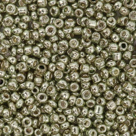 Бисер, (стекло), 11/0, упак./20 гр., Astra&Craft (1112 желто-зеленый/глянцевое покрытие)