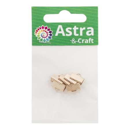 4AR2030 Концевик для ленты, 10 мм, 6шт/упак, Astra&Craft (золото)