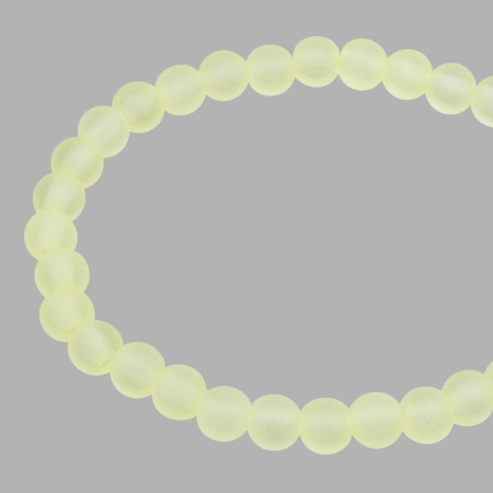 (7728462) Бусины полупрозрачные 2006 матовые, 6мм, 500гр. (026 желтый)