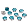 РЦ013НН8 Хрустальные стразы в цапах круглой формы, голубой 8 мм, 10 шт. Astra&Craft