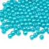 MH.КР.06 Бусины пластиковые, 'жемчуг', цветные, круглые, 6мм, 25гр, Astra&Craft (MH.КР.06.099.02 яр.бирюзовый)