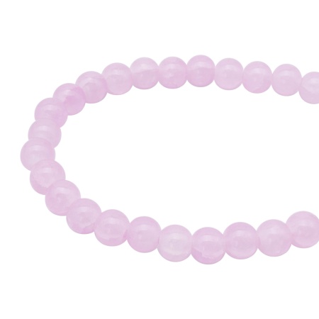 1301137 Бусины стеклянные 'Нефритовое кракле' 8мм, упак/34шт., Astra&Craft (6 лиловый)