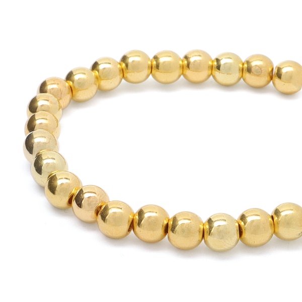 MH.КР Бусины пластиковые, под металл, 6мм 15гр (130+/-10шт), Astra&Craft (MH.КР.06 золото)